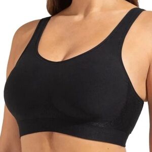 truekind® Daily Comfort Wireless Shaper Bra in Black size Large